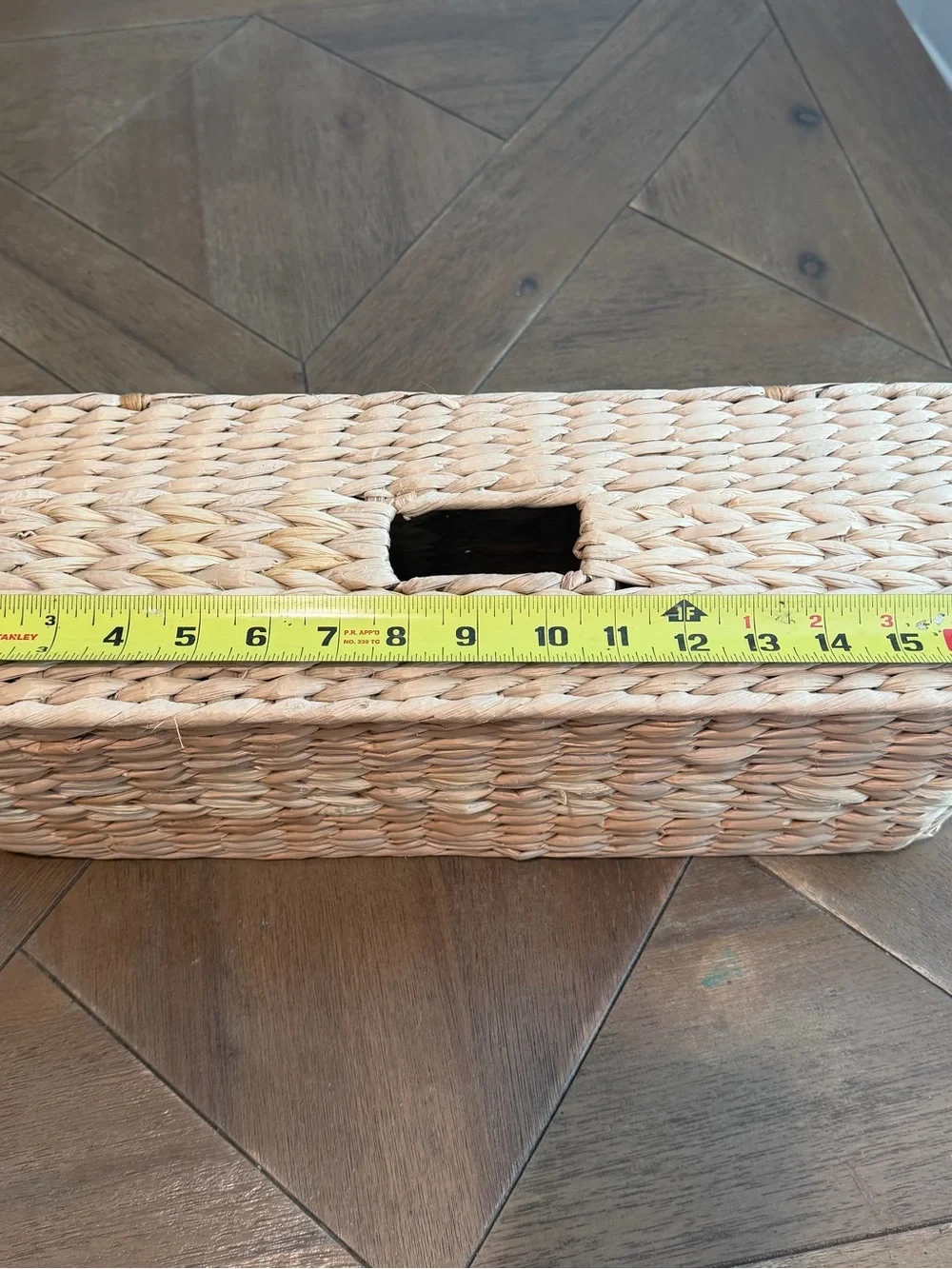Vintage natural Fiber Hand Woven Rattan 3 section Woven Basket organizer w/Cover